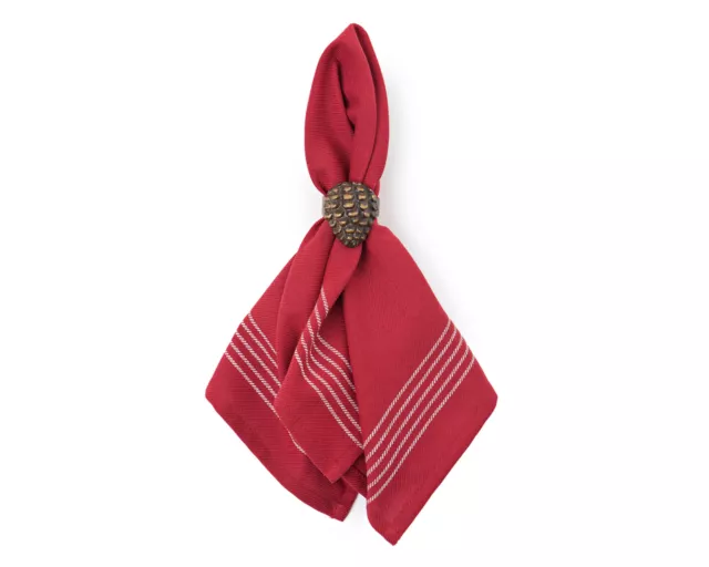 LEXINGTON : SERVIETTE de TABLE  rouge lot de 6 serviettes