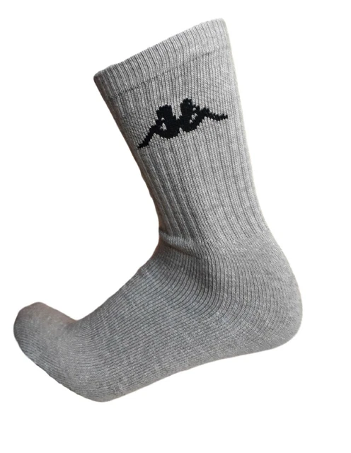 6 paia di calze tennis Kappa in cotone spugna calzini taglia 39/41 col. Grigio