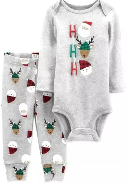 Just One You by Carter's Ho Ho Ho Bodysuit Set- Santa-Reindeer-Snowman- Infant