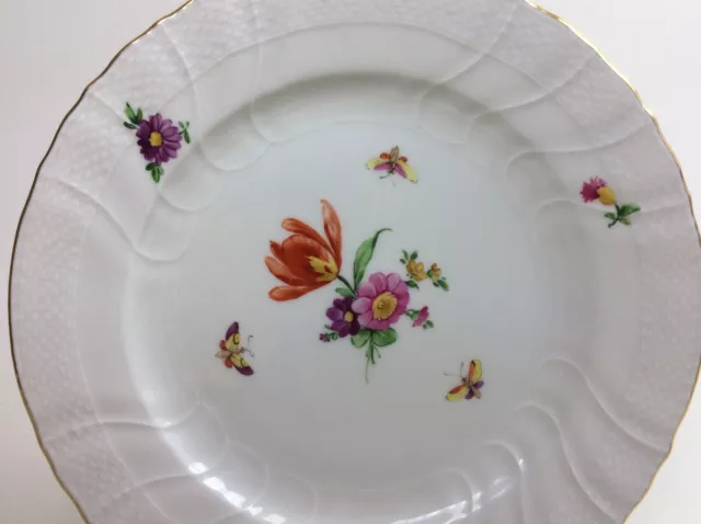 KPM Berlin NEW decor 36 flowers insects cake plate dessert plate 20 cm d 3