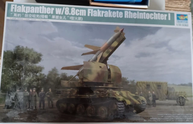 Maquette Trumpeter 1/35 Flakpanther Mit 8.8cm Flak 41 - Prête à Peindre