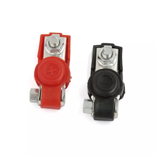 2x Rosso auto terminale batteria clip morsetto positivo negativo DC 6V 12V