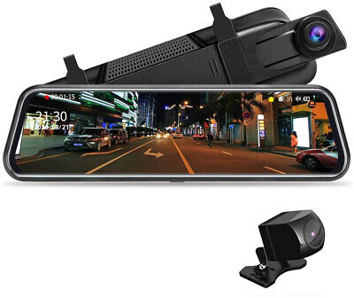 Specchietto retrovisore HD-Dashcam TX-124 Display Touch camera Grandangolare anteriore e telecamera posteriore impermeabile 