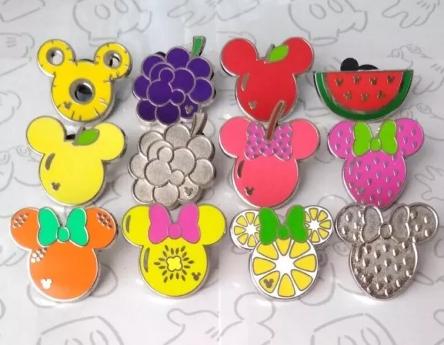 Minnie Mouse Fruit Icons 2017 Hidden Mickey DLR WDW Choose a Disney Pin