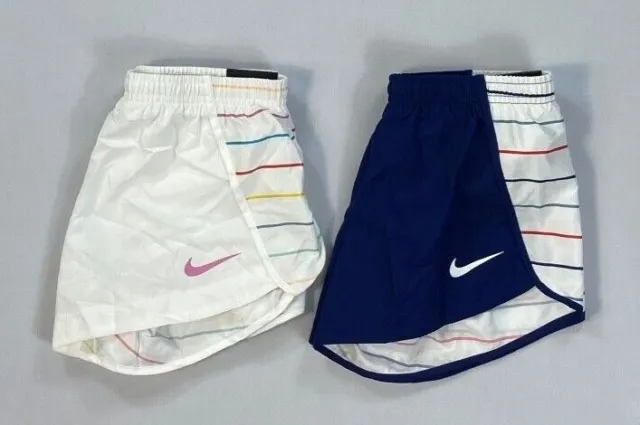 Girl's Youth Nike Standard Dry Dri-Fit Running Run Stripe Shorts