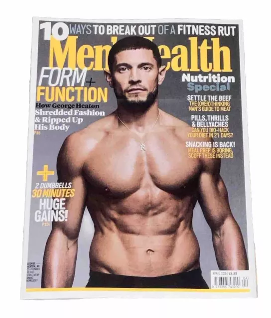 Mens Health Magazine Latest Edition George Heaton April 2024*Special Sleeve Inc*