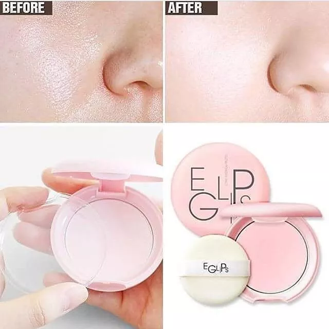 Eglips Glow, Oil Cut Powder Pact Korean pressed powder, light texture 8g. 3