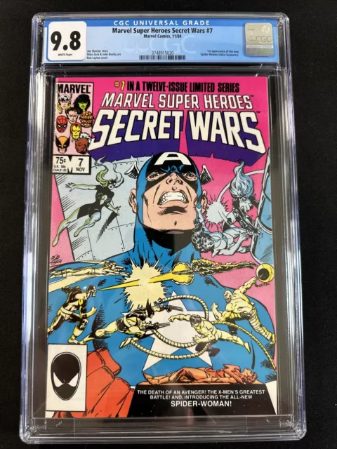 Secret Wars #7 CGC 9.8 Marvel Super Heroes Comics 1984 White Pages Zeck Shooter