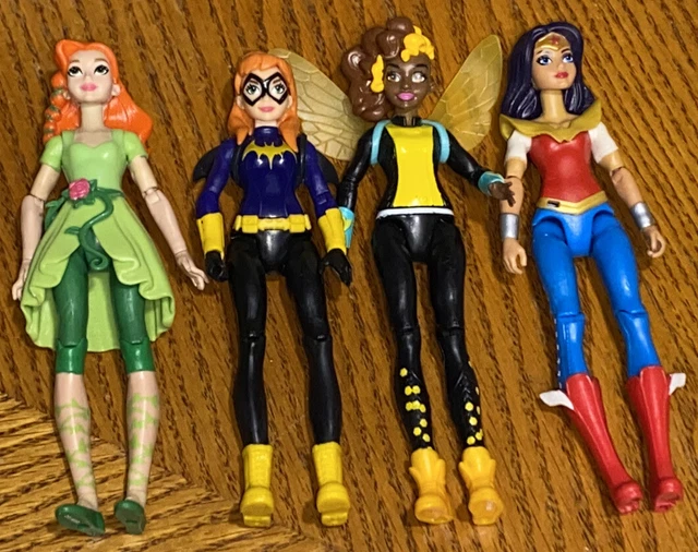 DC COMICS SUPER Hero Girls 6" Action Figure Lot Of 4 2015 Mattel $14.99