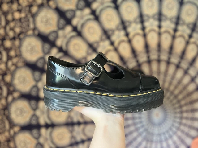 Dr martens quad retro mary 2025 jane flat shoes in black