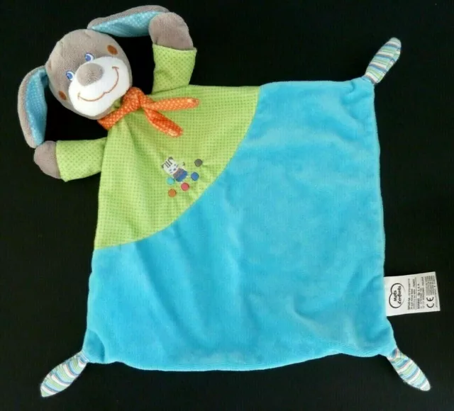 *. Doudou Plat Mots D'enfants Chien Bleu Vert Echarpe Orange Chat Pelote - Ttbe