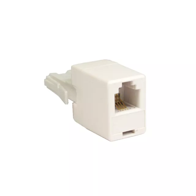 RJ11 to BT Plug Adaptor - Connect ADSL DSL Cable to BT Telephone Phone Socket