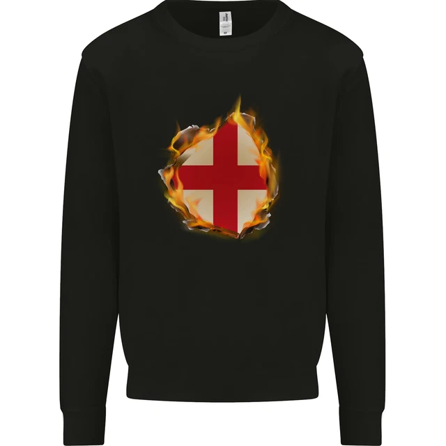 Il st Georges Croce Inglese Bandiera Inghilterra Uomo Felpa Maglione