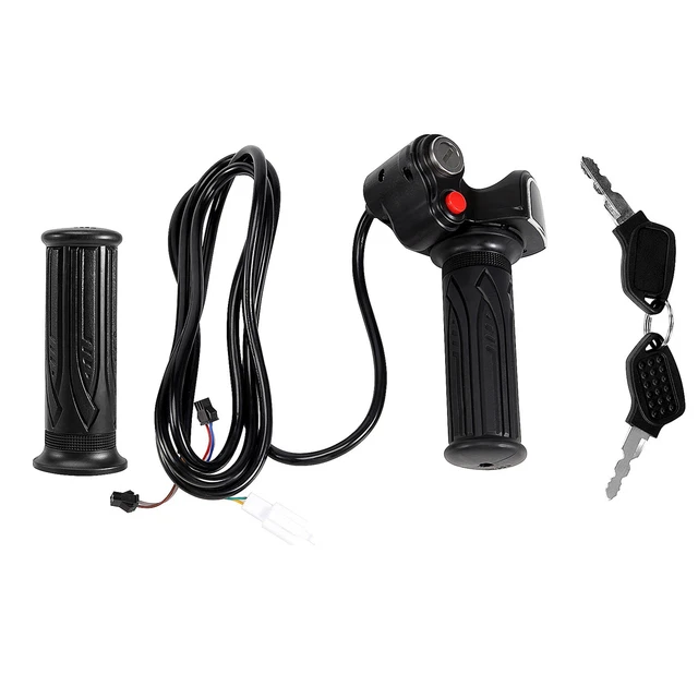 Poignée D'accélérateur Pour Trottinette électrique - 36V/48V/60V - Avec Clé Et Indicateur - Neuve