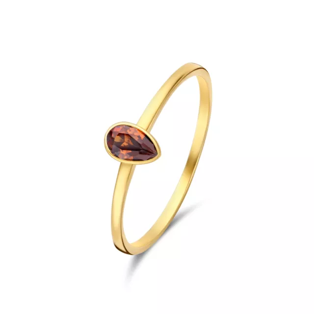 Isabel Bernard Baguette Brune 14 Karaat Gouden Ring IB330084-54