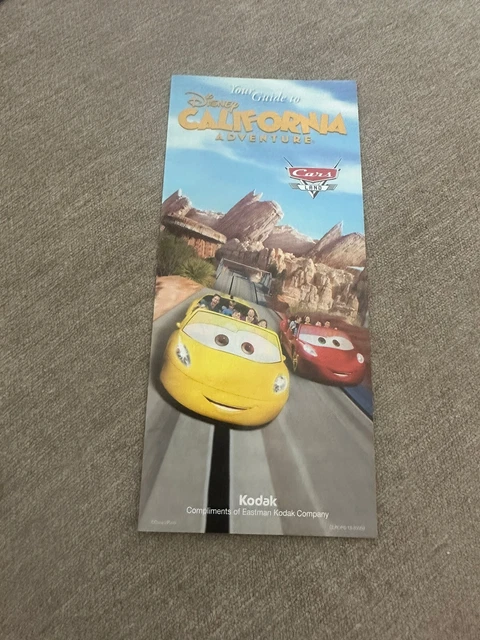 DISNEY CALIFORNIA ADVENTURE Guide Map 2011 Cars Land Disneyland Kodak DCA £2.94 - PicClick UK