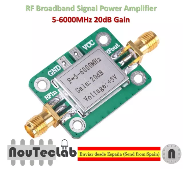 5MHz-6GHz RF Low Noise Broadband Signal Power Amplifier Gain 20dB 5MHz-6000MHz