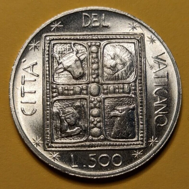 1977 Vatican City 500 Lire -Book of the Evangelists - Silver - See Description 1977 Vatican City 500 Lire -Book of the Evangelists - Silver - See Description