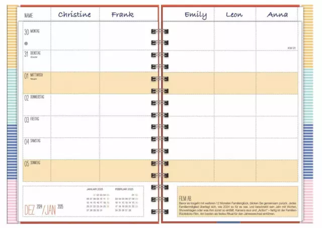 Heye | Mama AG Familienplaner Buch A5 2025 | Kalender | Deutsch | Spiralbindung 2