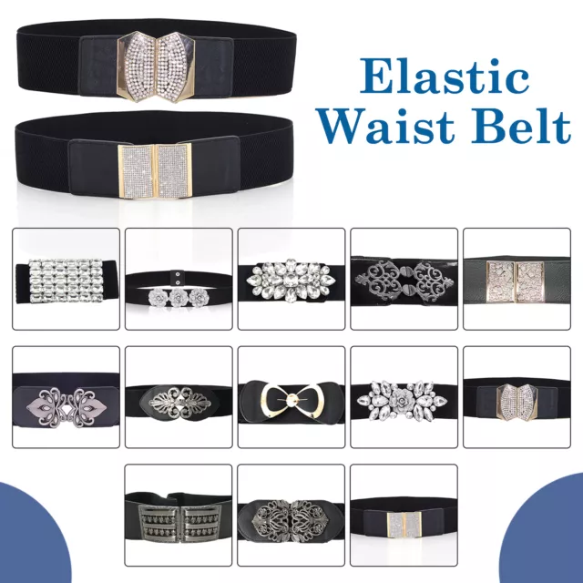 Wide Elastic Belt Ladies Cinch Waist Stretch Belt Ladies Waist Band Belt