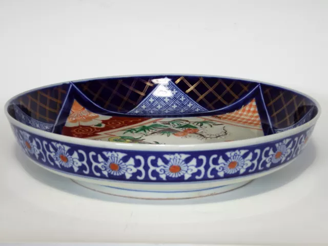 Huge Antique Japanese Imari Porcelain Low Bowl Fron Meiji Era 3