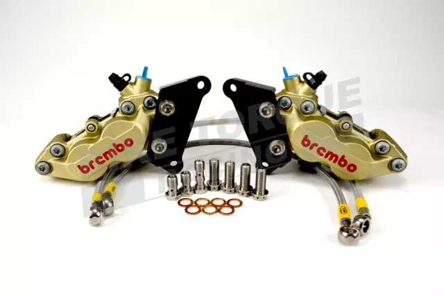 Brembo P4 30/34 Gold Caliper Conversion Kit for Suzuki GSX1300R Hayabusa 99-07