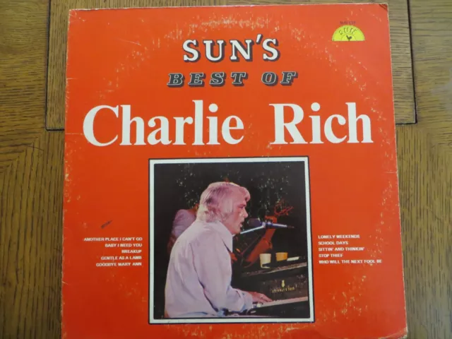 Charlie Rich - Sun's Best Of Charlie Rich - 1974 - Sun 135 vinilo LP en muy buen estado/en muy buen estado