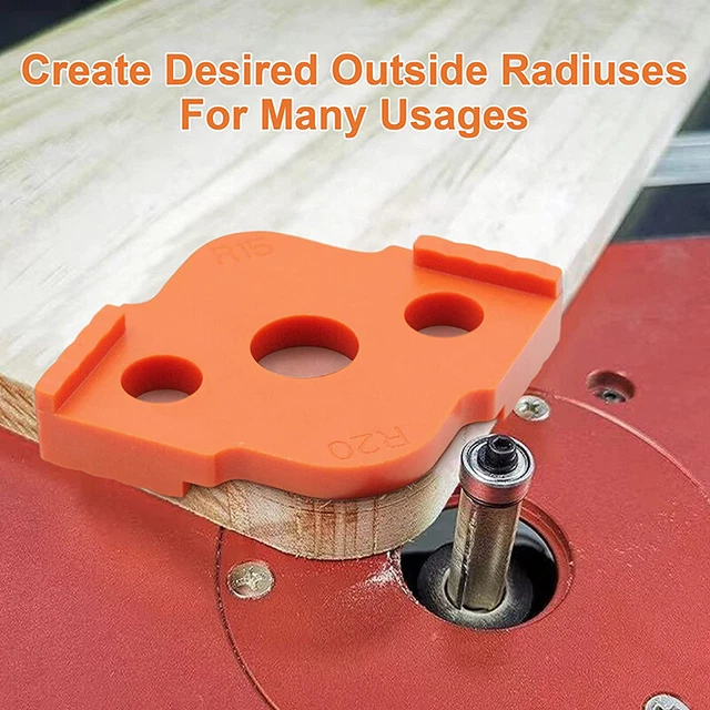 1/4 PIECE RADIUS Jig R5R40 Router Templates for Woodworking Edge