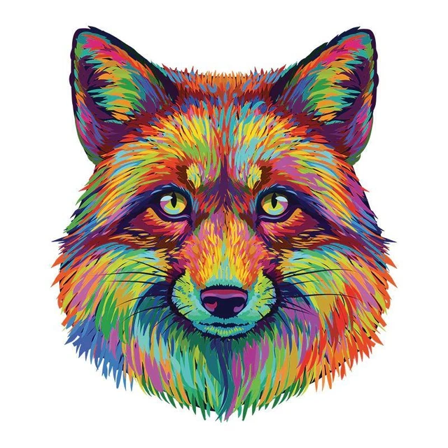 Cartoon Fox Animal Wooden Jigsaw Puzzle Kids Interactive Intellectual Toy Games