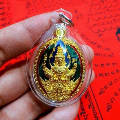 Phra Prom Brahma God Pendant LP Pat Wat Huay Duan Deity Idol Thai Buddha Amulet