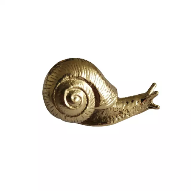 1PC Laiton Massif Escargot Statue Boutons Tiroir Armoire Anse Doré Commode Tirer
