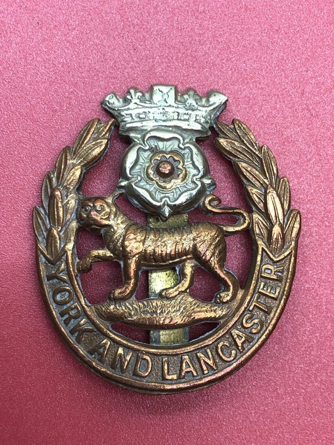 ORIGINAL WW2 BRITISH Army Kings Crown Cap Badge - York and Lancaster ...