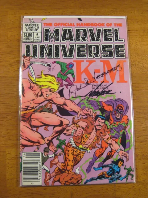 Marvel Universe #6 **2X Signed Mike Grell! Rudy Nebres!** (Vf+/Nm-) Coa!