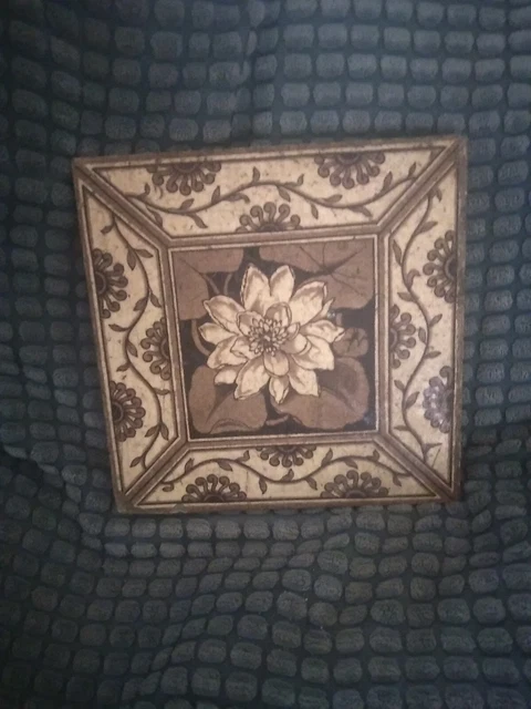 Original Victorian British Transfer Print Tile By A Simpson Circa 1900's