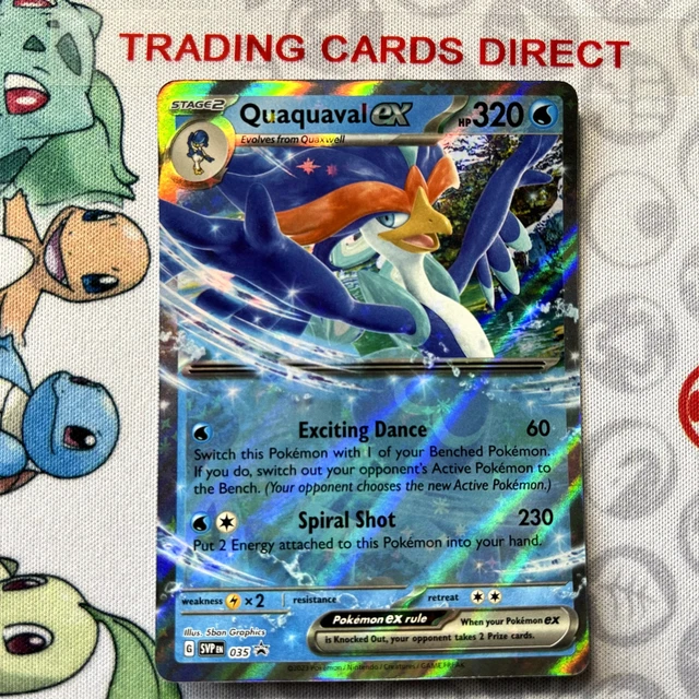 Pokemon Quaquaval Ex SVP 035 Black Star Promo Holo - Single Trading Card
