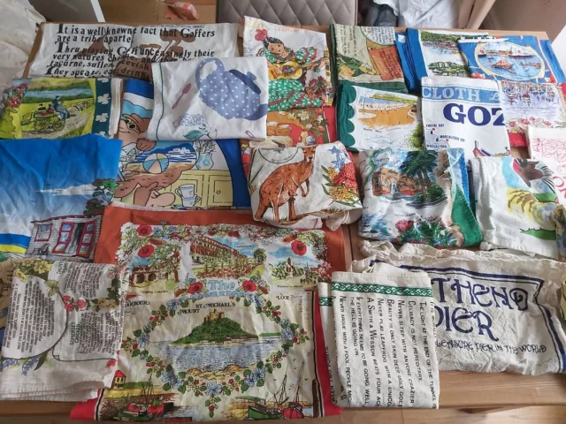 X25 Joblot  Vintage TEATOWELS