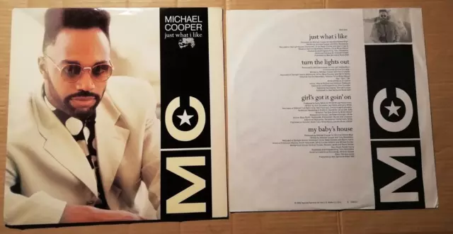 MICHAEL COOPER - JUST WHAT I LIKE - LP + OIS (1x ca. 3 cm seamsplit) -  USA 1989