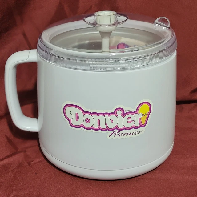 DONVIER PREMIER ICE Cream Maker White 1Quart Hand Crank 28.50 PicClick