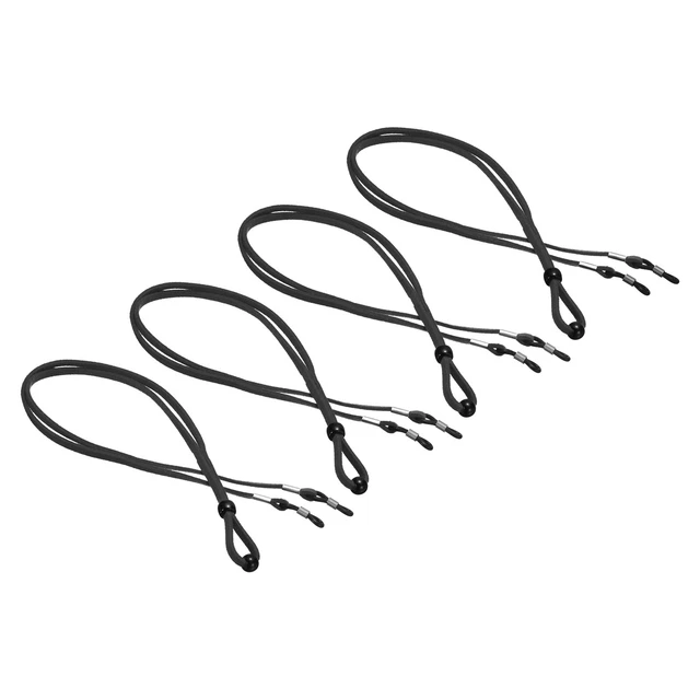 4 pz cinturino occhiali regolabile supporto occhiali unisex nero