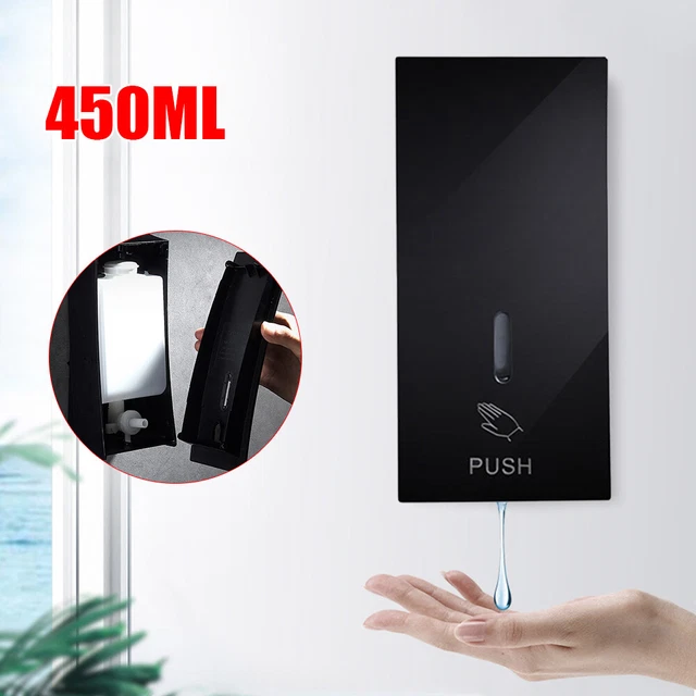 Dispensador de jabón de prensa manual montaje en pared champú gel de ducha almacenamiento baño 450 ml