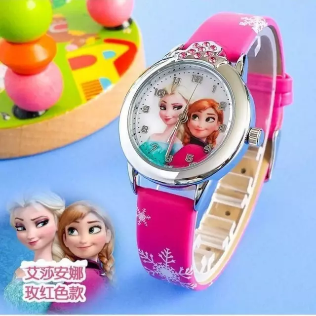 Girls Kids Frozen Elsa & Anna Watch Princess  Children's Cartoon Gifts for Kids