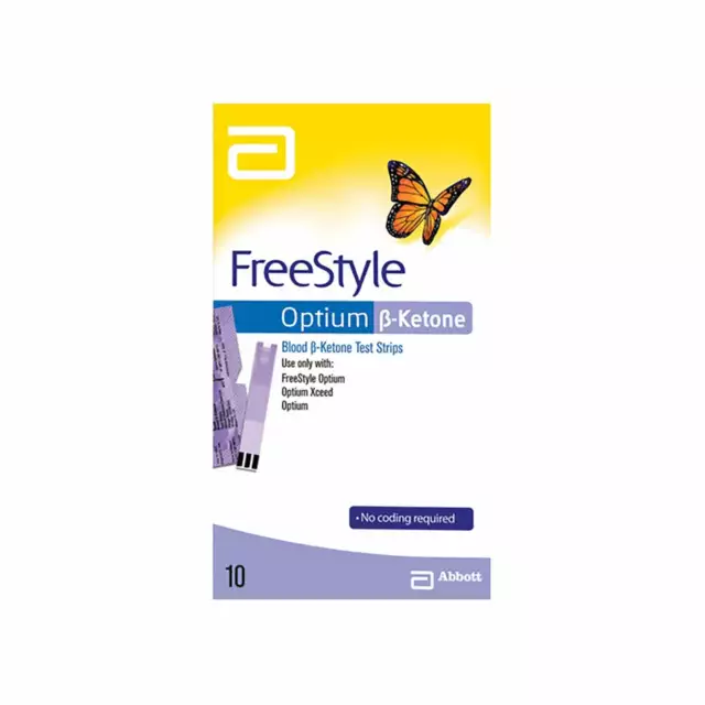 Abbott FreeStyle Optium Blood Ketone Test Strips - 10 Pack EXP 03/25 *Unboxed ^ 2