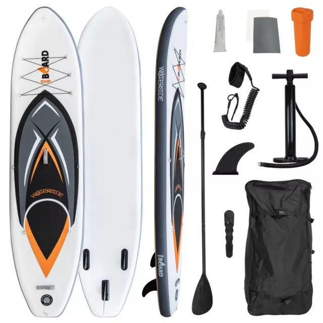 Waterside SUP Board 3.0 X-Bay Set Stand Up Paddle aufblasbar Surfboard Paddling