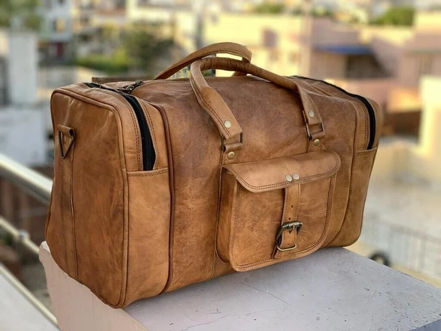 Sac de voyage en cuir fait main en cuir sac de voyage sac de voyage sac de...