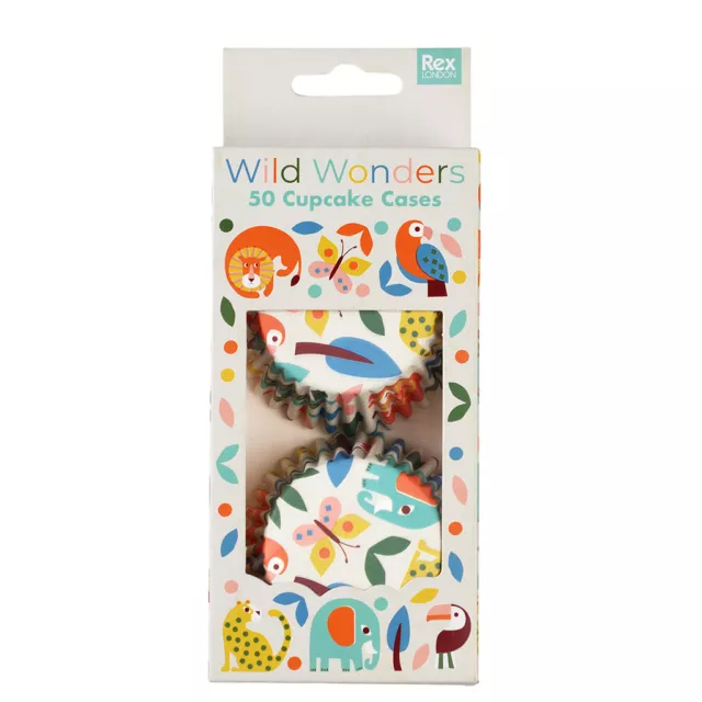 dotcomgiftshop WILD WONDERS CUPCAKE CASES (PACK OF 50)