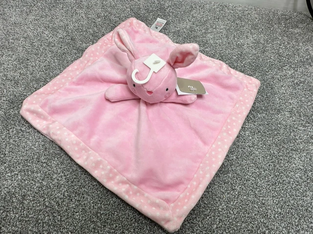 TU SAINSBURY'S PINK Mouse Soft Toy comforter Doudou Blanket bunny ...