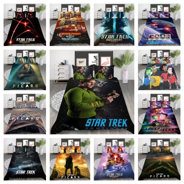 Star Trek Picard Discovery Bedding Set Soft Duvet Cover Single/Double/Queen/King