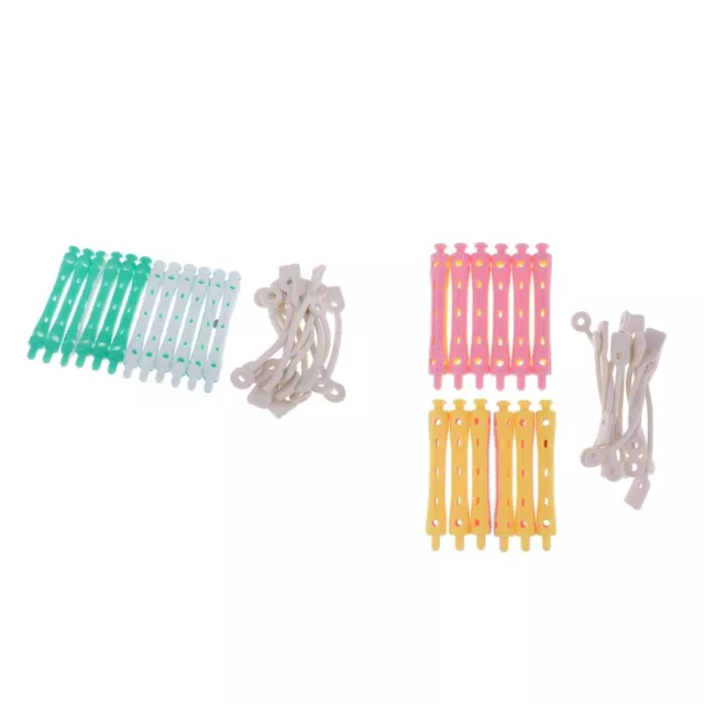 24x Hair Hairdressing Perm Rods Rollers Salon DIY Styling Curlers Tools Kits