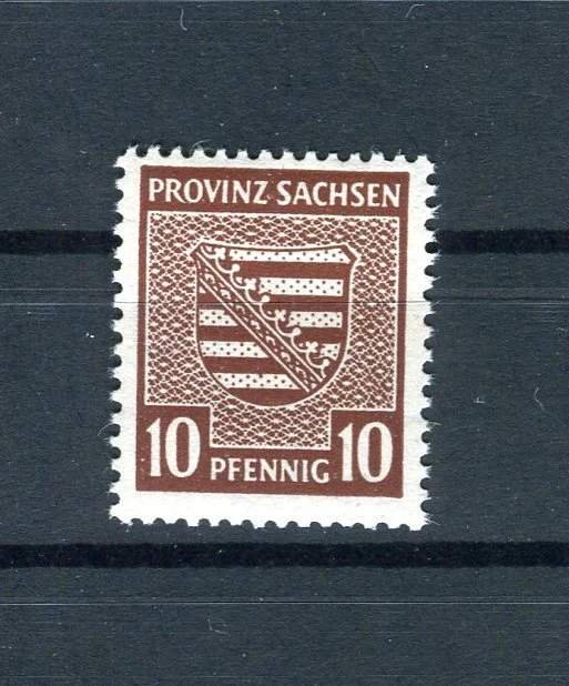 SBZ Provinz Sachsen 78 Yby postfrisch 10 Pf. Fluorgummierung geprüft (5312)