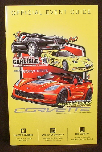 2022 Corvettes At Carlisle Official Program /  Event Guide - Original